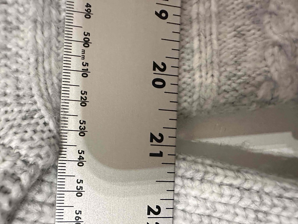 Express Sweater Womans Size Large Gray Cable Knit Turtleneck Ribbed Long Sleeve - Picture 6 of 10